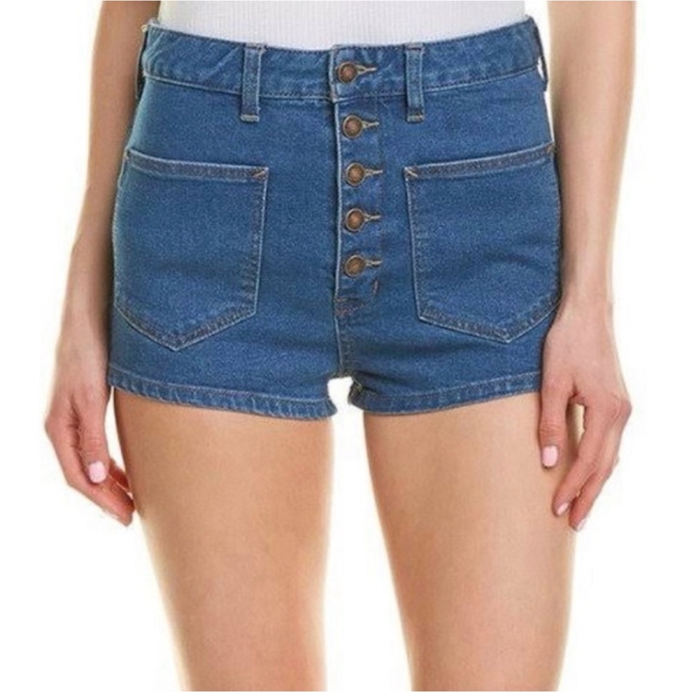 Free People Bridgette High Waisted Denim Shorts 26